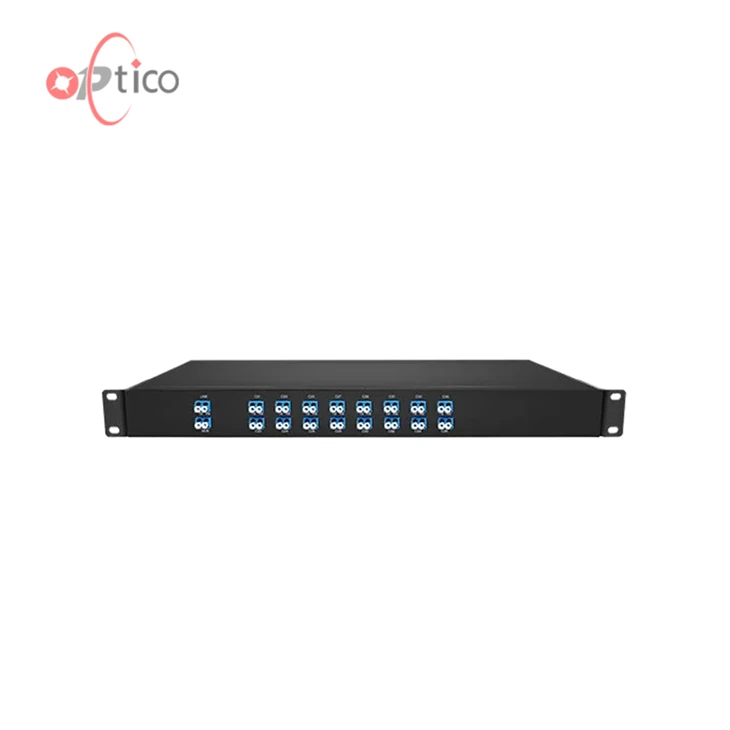 100G 16CH DWDM マルチプレクサデマルチプレクサ 1U ラックマウント