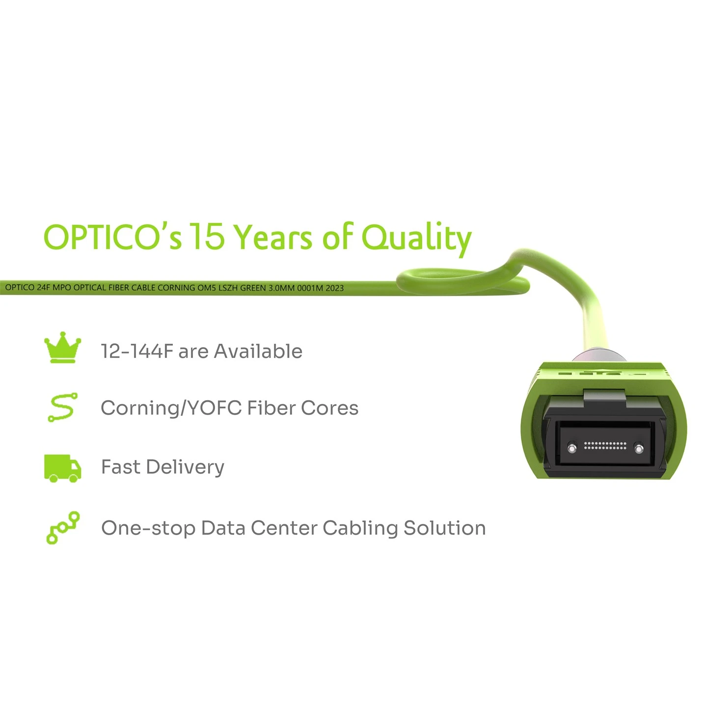 24F MPO-MPO Male Trunk Cable OM5